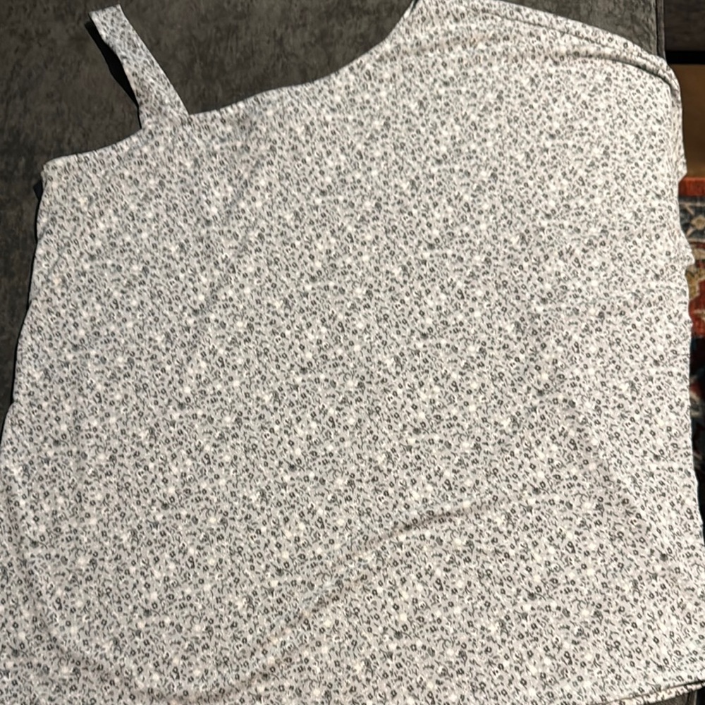 Daytrip Asymmetrical Gray Tank Top